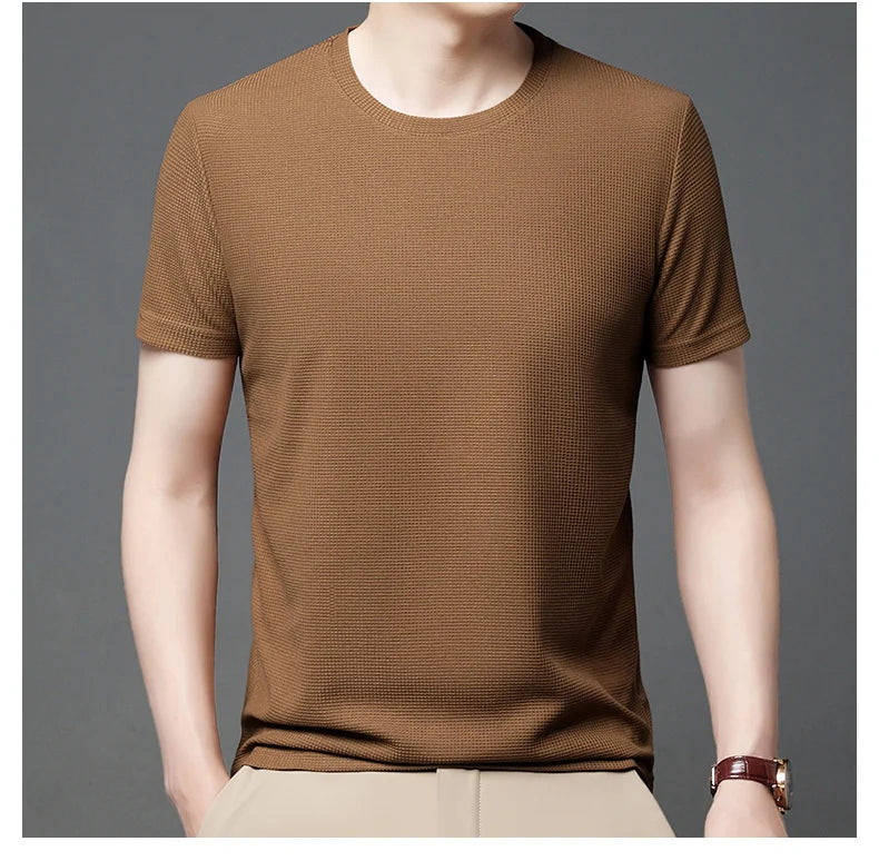 T-shirt manches courtes hommes marron